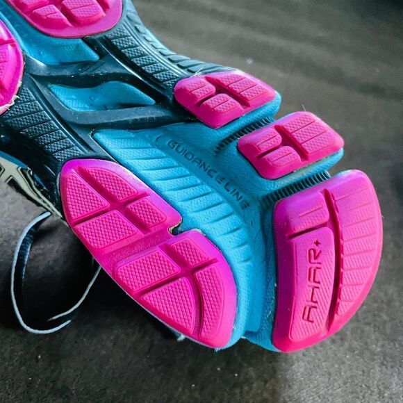 Excellent ASICS GT 2000 Black Blue Ruby Red sz 6 37 EUR - Picture 9 of 10